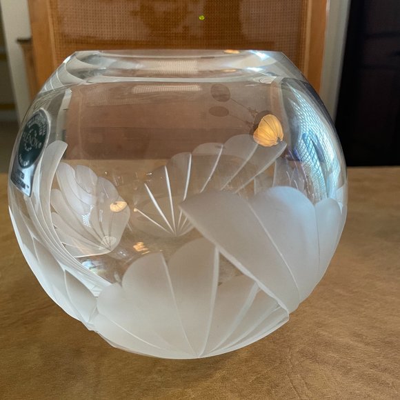 Signed Lenox etched Fanlight Handcrafted full lead crystal bowl - Picture 4 of 12